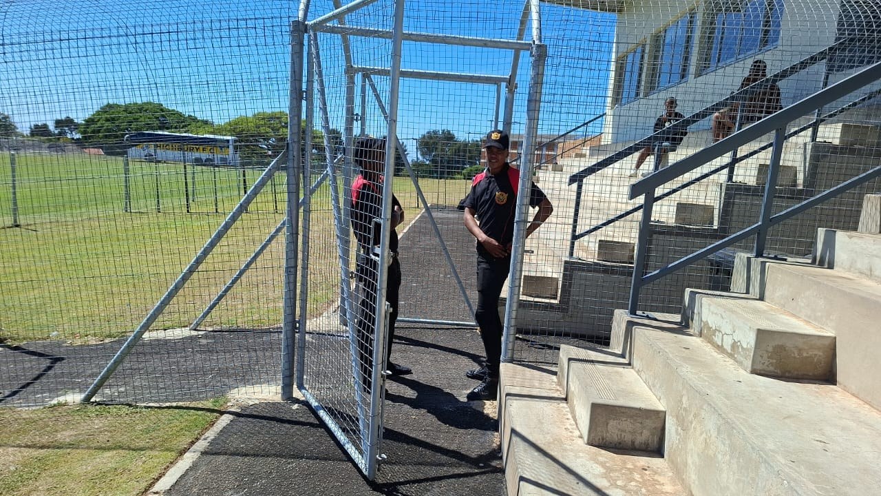 Bravo Delta security personnel managing access at a controlled entrance